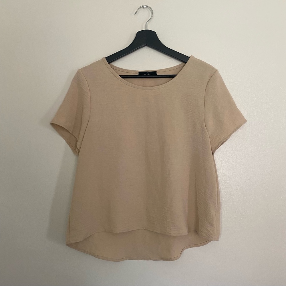 21 Saints Tan Short Sleeve Blouse